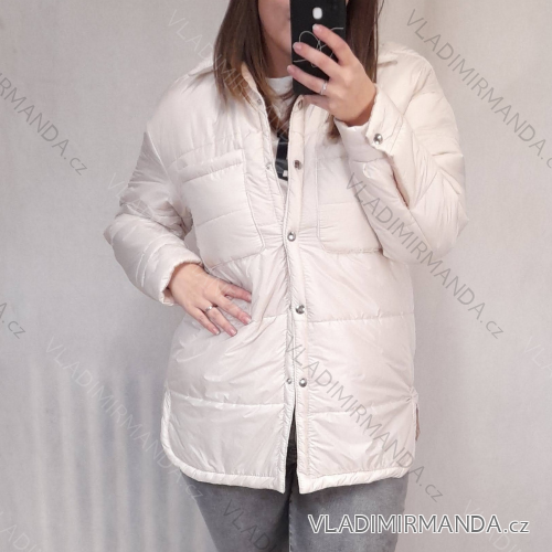 Bunda slabá jarná šusťáková dámska (S/L ONE SIZE) TALIANSKA MÓDA IMM2183013/DR