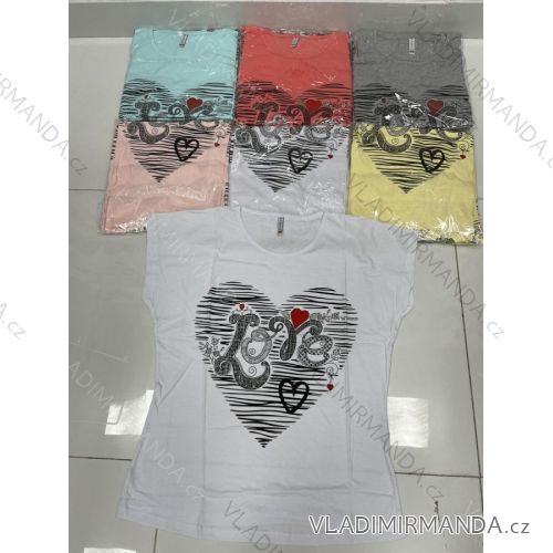 Tričko krátky rukáv dámske nadrozmer (2XL-4XL) TURECKÁ MÓDA TMWG22G124659