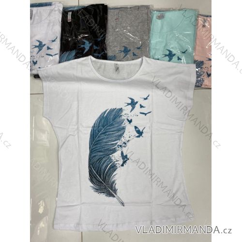 Tričko krátky rukáv dámske nadrozmer (2XL-4XL) TURECKÁ MÓDA TMWG22G12473