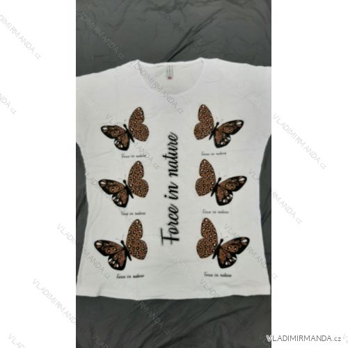 Tričko krátky rukáv dámske nadrozmer (2XL-4XL) TURECKÁ MÓDA TMWG22G1249