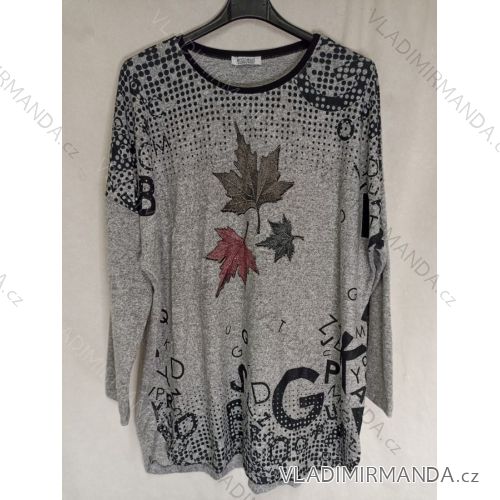Tunika teplá dlhý rukáv dámska nadrozmer (4XL/5XL ONE SIZE)TURECKÁ MODA TME22002/DR 4XL / 5XL <p>šedá</p>