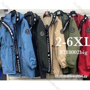 Bunda slabá s kapucňou dámska nadrozmer (2XL-6XL) POLSKÁ MÓDA PMWK22B218002