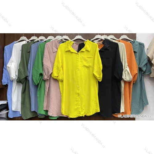 Košeľa dlhý rukáv dámska (M/L ONE SIZE) TALIANSKA MÓDA IMWA22186