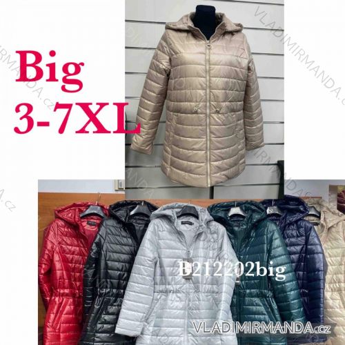 Bunda slabá s kapucňou dámska nadrozmer (3XL-7XL) BHFASHION PMWK22B212202B