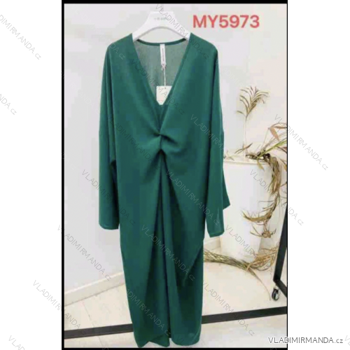 Šaty maxi dlhý rukáv dámske (2XL/3XL ONE SIZE) TALIANSKA MÓDA IMM22MY5973