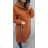 Mikina teplá prodloužená dlhý rukáv na zips s kapucňou dámsky (XL/2XL ONE SIZE) TALIANSKÁ MÓDA IMD211034/DR