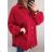 Košile tunika dlouhý rukáv dámská nadrozměr (uni 2XL/3XL) ITALSKÁ MÓDA IM821LUCA/DR XXL/XXXL one size červená