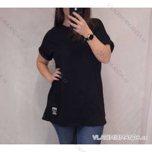 Tunika oversize krátky rukáv dámska nadrozmer (2XL/3XL ONE SIZE) TALIANSKA MÓDA IMD22026