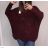 Sveter tenký oversize dlhý rukáv dámsky (XL / 3XL ONE SIZE) TALIANSKÁ MÓDA IMWA217017
