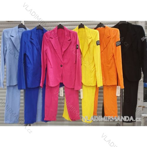 Súprava elegantné sako a nohavice dámska (S/M ONE SIZE) TALIANSKA MÓDA IMWA22398