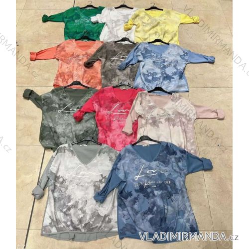 Tunika bavlnená dlhý rukáv dámska (M/L ONE SIZE) TALIANSKA MÓDA IMWM22417