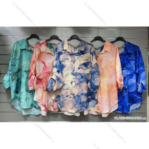 Košeľa dlhý rukáv dámska (S/M ONE SIZE) TALIANSKA MÓDA IMWG22491