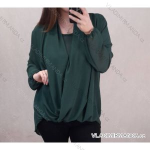 Tunika / blúzka dlhý rukáv dámska nadrozměr (3XL / 4XL ONE SIZE) TALIANSKÁ MÓDA IMWQ21214