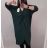 Šaty oversize maxi dlhý rukáv dámske (2XL / 3XL ONE SIZE) TALIANSKÁ MÓDA IMWD2120148