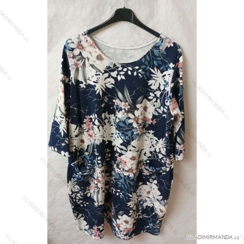 Šaty oversize dlhý rukáv dámske nadrozměr (2XL / 3XL ONE SIZE) TALIANSKÁ MÓDA IMD2110751