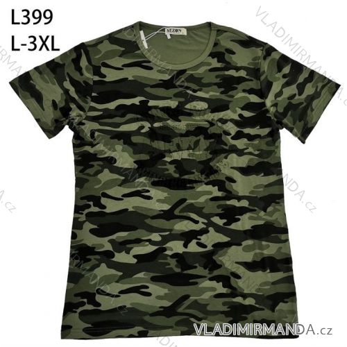 Tričko krátky rukáv pánske maskáč (L-3XL) SEZON SEZ22L399
