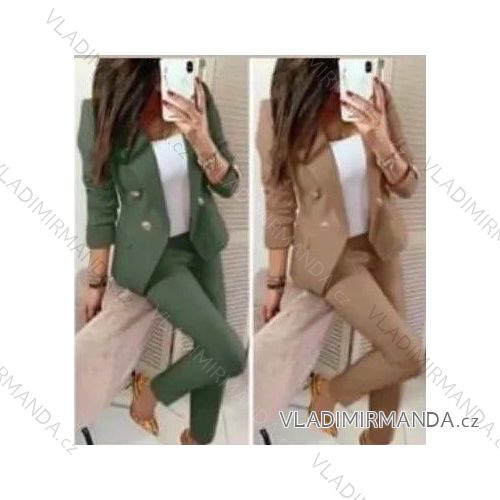 Súprava elegantné sako a nohavice dámska (S/M ONE SIZE) TALIANSKA MÓDA IMWB22512