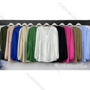 Tunika elegantný dlhý rukáv dámska (S/M ONE SIZE) TALIANSKA MÓDA IMWB22537