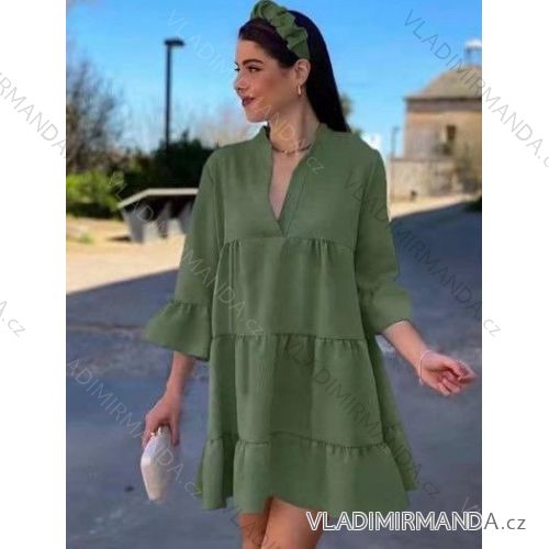 Šaty košeľové dlhý rukáv dámske (S/M ONE SIZE) TALIANSKA MÓDA IMWY22553