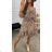 Šaty letné carmen dámske leopard (S / M ONE SIZE) TALIANSKÁ MÓDA IMWA22563