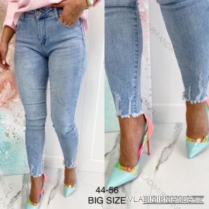 Rifle jeans dlhé dámske nadrozmer (44-56) JEANS JAW22584