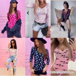 Body dlhý rukáv dámske (S/M ONE SIZE) TALIANSKA MÓDA IMWY22596