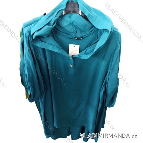 Tunika košeľová 3/4 rukáv dámska (L/XL ONE SIZE) TALIANSKA MÓDA IM722019