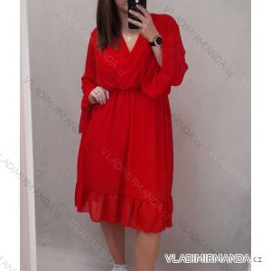 Šaty dlhý rukáv dámske nadrozmer (XL/2XL ONE SIZE) TALIANSKA MÓDA IMWQ21243
