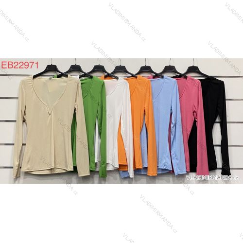 Tričko dlhý rukáv dámske (S/M ONE SIZE) TALIANSKA MÓDA IMWK22EB22971