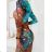 Šaty elegantný dlhý rukáv dámske (S/M ONE SIZE) TALIANSKA MÓDA IMWK22EB22187A