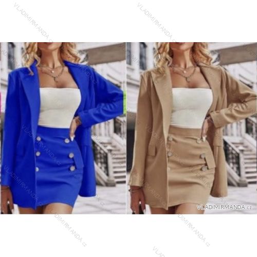 Súprava elegantné sako a sukne dámska (S/M ONE SIZE) TALIANSKA MÓDA IMWB23355