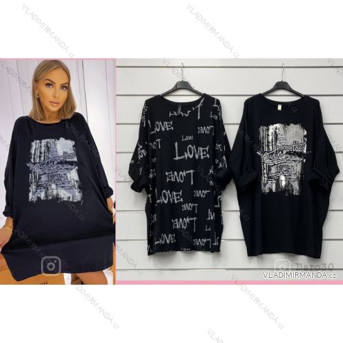 Šaty/tunika oversize dlhý rukáv dámske (L/XL ONE SIZE) TALIANSKA MÓDA IMWA22684