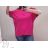 Tunika oversize krátky rukáv dámska nadrozmer (2XL/3XL ONE SIZE) TALIANSKA MÓDA IM722015/DR 2XL/3XL tm.ružová