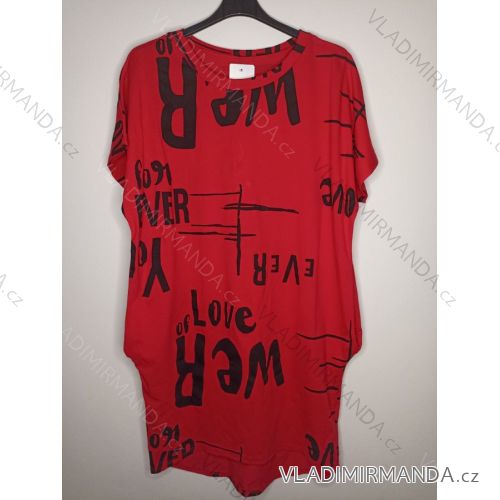 Šaty klasik krátky rukáv dámske nadrozmer (2XL/3XL ONE SIZE) TALIANSKA MÓDA IMB22510