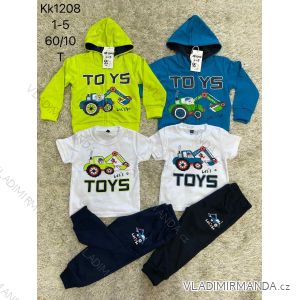 Súprava mikina, tričko a tepláky detská dojčenská chlapčenská (1-5 LET) SAD SAD22KK1208