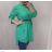 Tunika košeľová s opaskom krátky rukáv dámska nadrozmer (XL/2XL ONE SIZE) TALIANSKA MÓDA IMJ22008