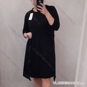 Šaty na zips dlouhý rukáv dámske (XL / 2XL ONE SIZE) TALIANSKÁ MÓDA IM4211913