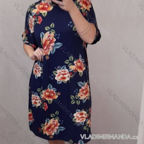 ŠATY KLASIK KRÁTKY RUKÁV DÁMSKE (46-48-50-52-54-56-58-60) Česká moda CRM22LOLA