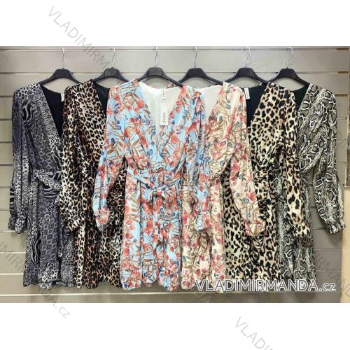 Šaty dlhý rukáv dámske (S/M ONE SIZE) TALIANSKA MÓDA IMWG221043