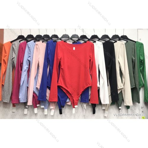 Body dlhý rukáv dámske (S/M ONE SIZE) TALIANSKA MÓDA IMWD22576 bílá