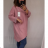 Tunika teplá dlhý rukáv dámska nadrozměr (3XL-6XL) EBELIEVE MA121S-2027/DU růžová 5XL/6XL