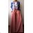 Sukně maxi dlouhá v pase na žabičkování dámská (S/M/L ONE SIZE) ITALSKÁ MÓDA IMM22MAXIMA