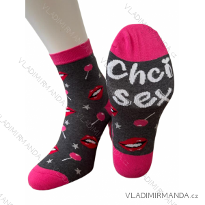 Ponožky slabé veselé chcem sex dámske (35-37,38-40) POLSKÁ MÓDA DPP22SB001433A