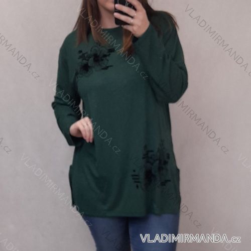 Tunika teplá dlouhý rukáv dámská (uni XL-2XL) Turecká moda TML20102