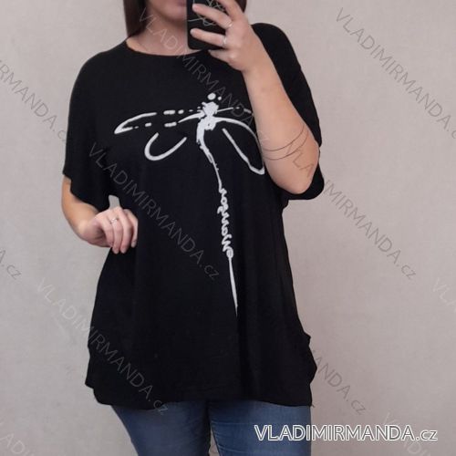 Tunika tričko krátky rukáv dámska (uni 3XL / 4XL) MODA ITALY TML22BEE