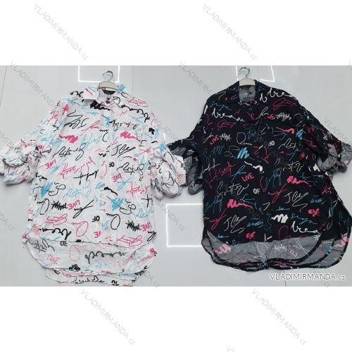 Košeľa predĺžená dlhý rukáv dámska (S-2XL) TURECKÁ MÓDA TMWM221393