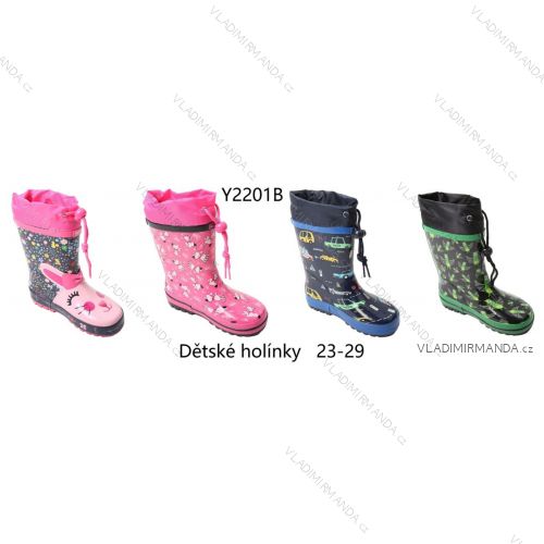 Čižmy gumovky detské dievčenské a chlapčenské (23-29) WOLF Y2201B