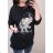 Tunika dlhý rukáv dámska nadrozmer (4XL/5XL ONE SIZE) TALIANSKA MÓDA IM4212978/DR 4XL / 5XL čierna