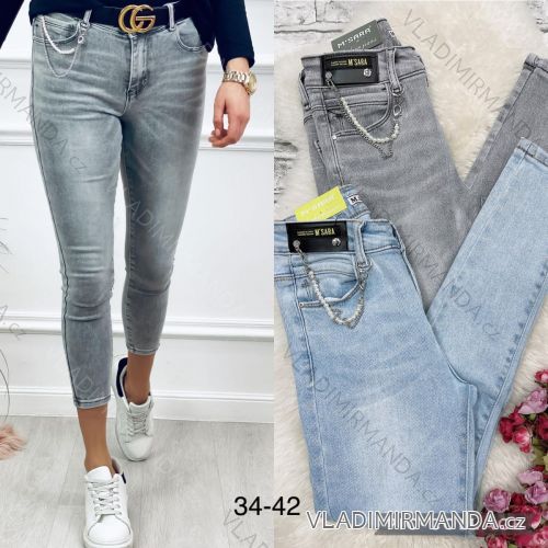 Rifle jeans dlhé dámske (34-42) JEANS JAW22BK273