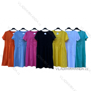 Šaty letné krátky rukáv dámske (M/L ONE SIZE) TALIANSKA MODA IMD22309